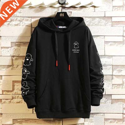 2022 Autumn Spring Fashion Black White Sweatshirt Men'S Hip