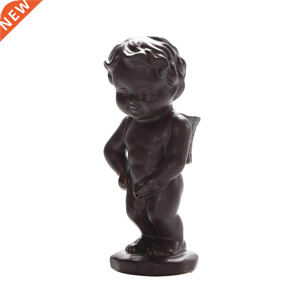 reverse flow incense holder brown peeing boy shape incense