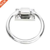 Shiny Silver Drop Door Knob Ring Cabinet Wood Pull