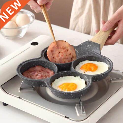 New 4-Hole Omelet Pan For Burger Eggs Ham PanCake Maker Fryi