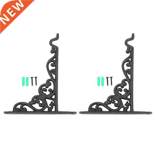 2X Cast Iron Hanger Wrought Iron Garden Hook Flower Pots