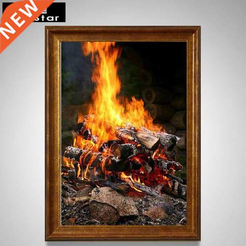 2016 New 5D  Diamond Painting Warm Firewood Combustion E