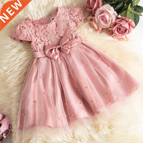 Baby Girls Dress for Summer Flower Lace Vestidos Wedding Par