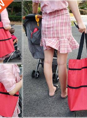 Shopping Pull Cart Trolley Bag With Wheels Foldable