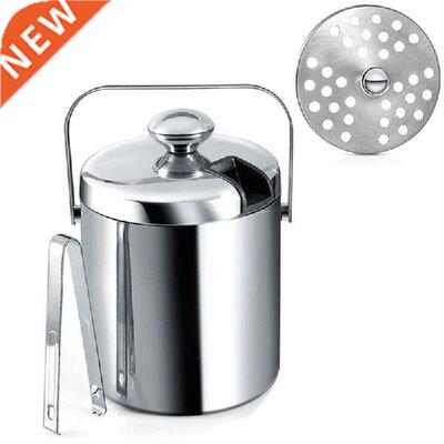 Ice Bucket With Lid, Double-Walled Ice Bucket With Lid,