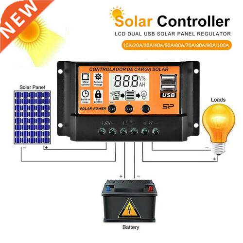 60A/50A/40A/30A/20A/10A 12V 24V Auto Solar Charge