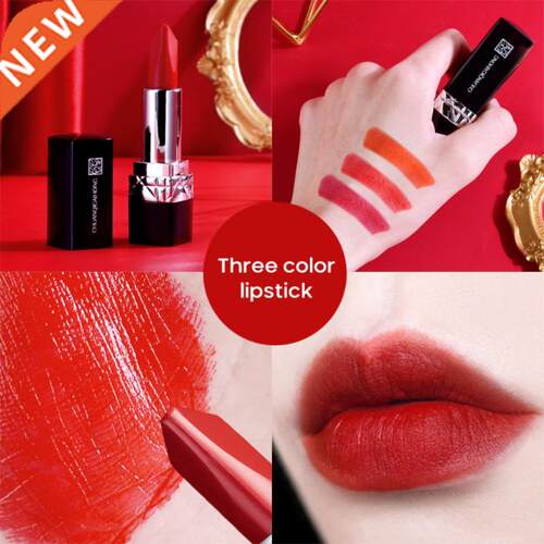 1 Pcs Lipstick Three-color Matte Soft Mist Lipstick Long