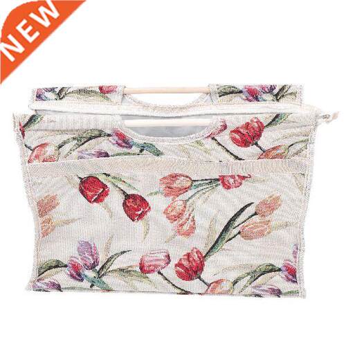 Knitting Bag Yarn Organizer Hole Tote Storage Bags Cotton