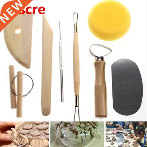 8Pcs/set Pottery Ceramic Tool Set DIY Hand Clay Ceramic Mold