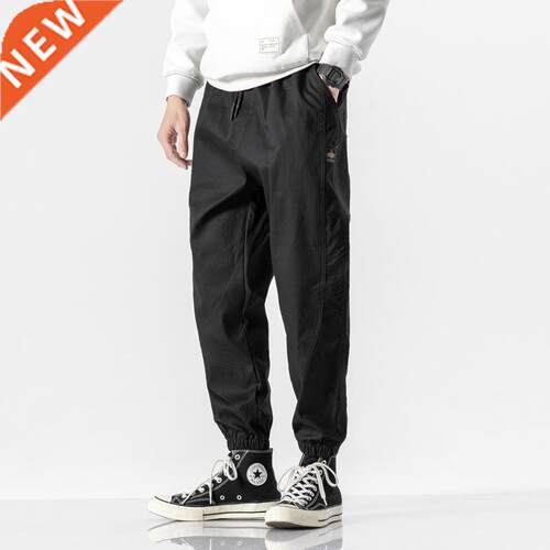 2022 New Summer Retro Tie-foot Men's Overalls ndy Brand Casu