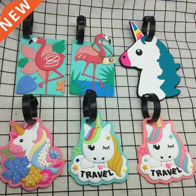 5 Cartoon Unicorn Travel Accessories Luggage Tag Suitcase Fl