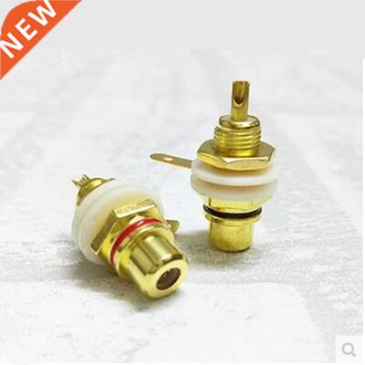 50pcs Gold Plated RCA Jack Panel Mount Chassis Socket Connec
