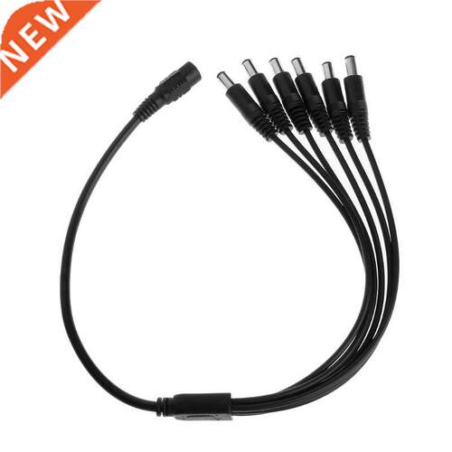 1 Female to 6 Male Plug 5.5x2.1mm Port 12V DC Power Adapter