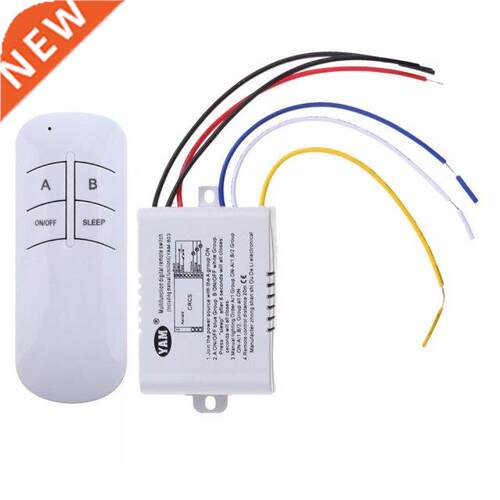 Wireless ON/OFF 1/2/3 Ways 220V Lamp Remote Control Switch R