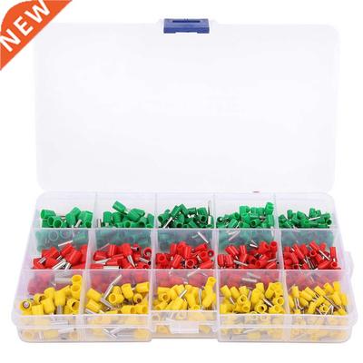 600pcs Tubular Terminal Insulated Wire Connector Crimping Te