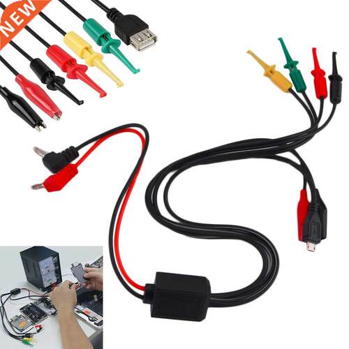 Power Supply Test Lead Kit 2 Alligator Clip 2 Banana Plug 4