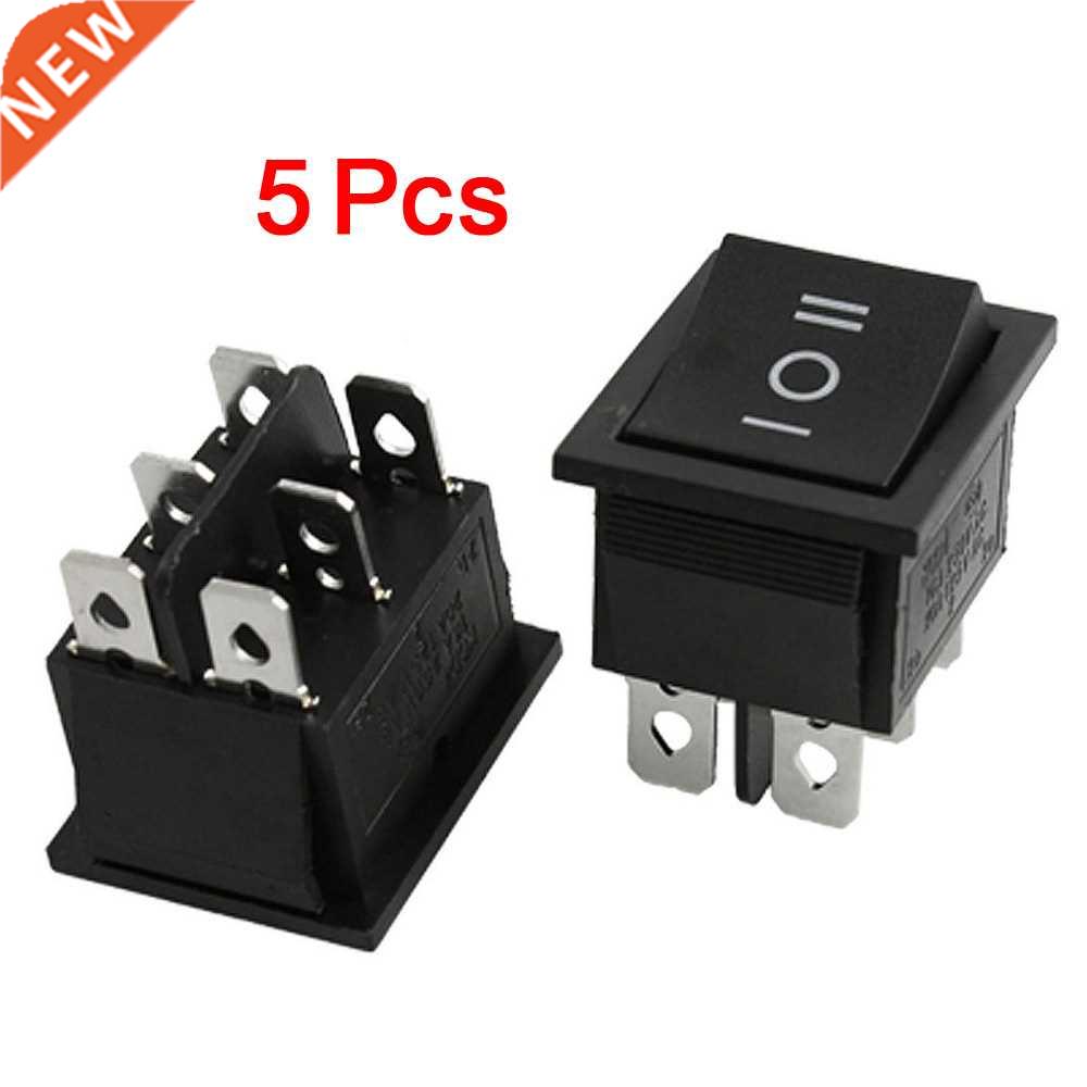 5 pcs x 6 Pin DPDT ON-OFF-ON 3 Position Boat Rocker Switch 1
