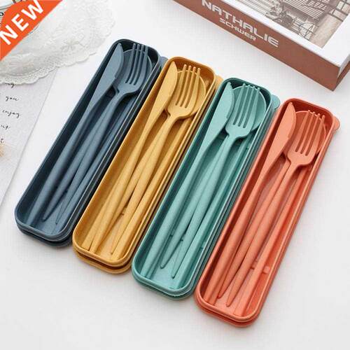 Lightweight 4Pcs/Set Simple Travel Cutlery Chopsticks Spoon