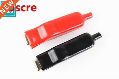 2 PCS Sheathed Alligator Clips Electrical DIY Test Leads All