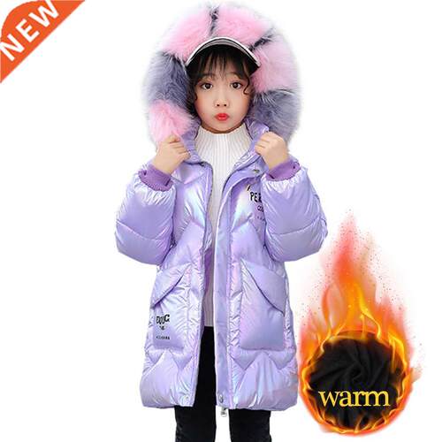 Girls Coat Outerwear Thick Warm Fur Hoodies Coat Girl 2022 N