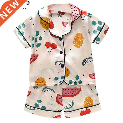 Chldren's Pajamas Set Baby Boy Grl Clothes Summer Sl