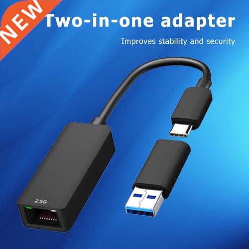 PC 2 in 1 USB.0 / Type-C to Gigabit Ethernet Adapter 2500Mb