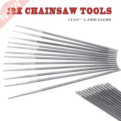 12Pcs 13/64'' Chainsaw File Round Sharpening File Sharpener
