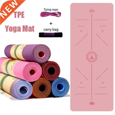 TPE Yoga Mat 6mm For Beginner Non-slip Mat Yoga Sports Exerc