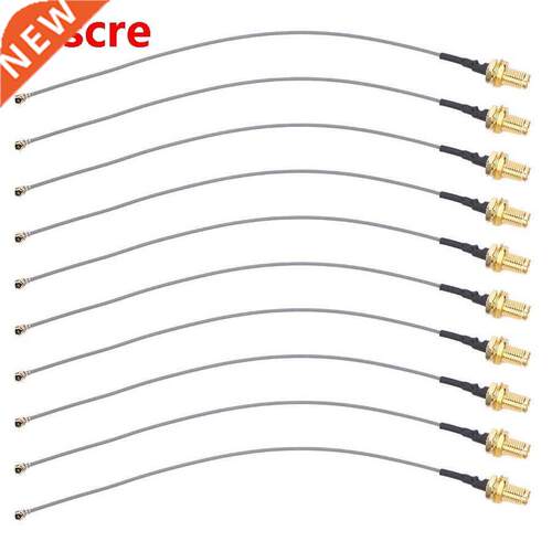 10Pcs RP-SMA-K Cable Reverse Pole Male Thread Pin to IPX1 To