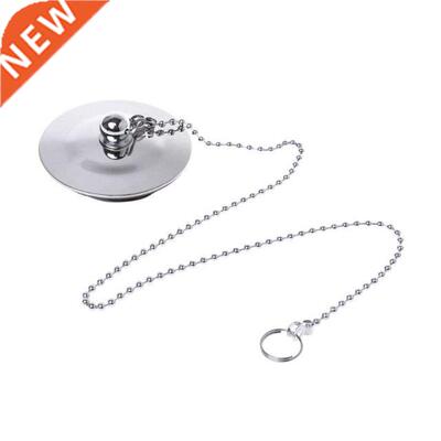 Bathtub Drain Plug with Chain Sink Basin Water Stopper For B