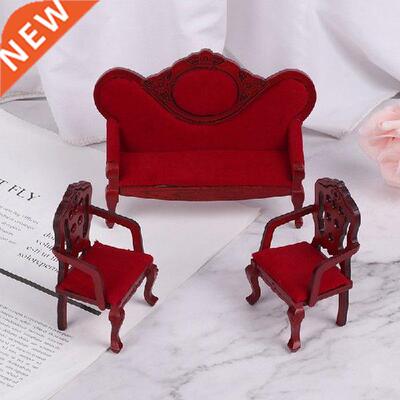 Dollhouse Furniture Mini Sofa Set Miniature Living Room