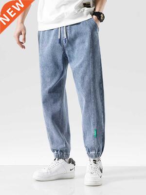 Spring Summer Black Blue Baggy Jeans Men Streetwear Denim Jo