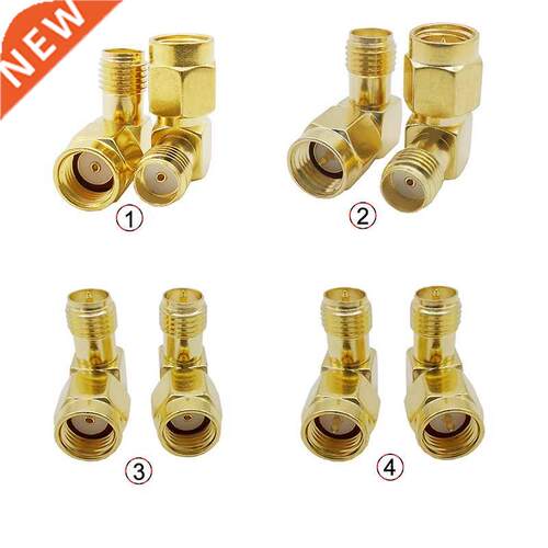 2Pcs SMA Adapter Kit Right Angle 90 Degree SMA Male to SMA F