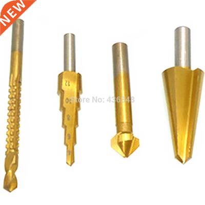 4pc Saw Drill Hole Reamer Chamfer Cutter Bit Hss Umbrella Dr