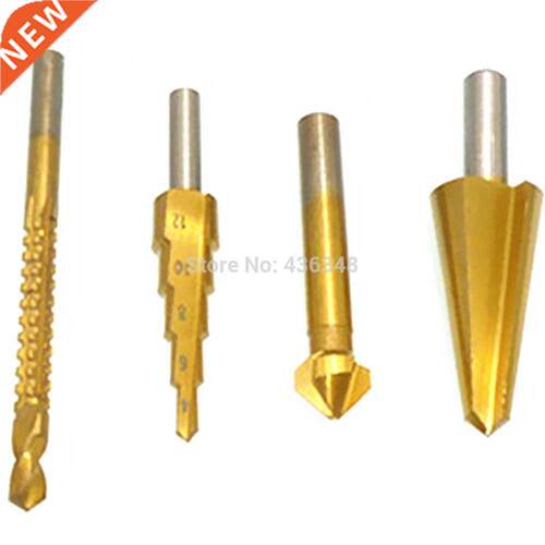 4pc Saw Drill Hole Reamer Chamfer Cutter Bit Hss Umbrella Dr