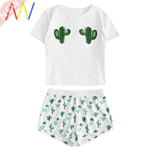 Pajamas for women Shorts T-Shirt Sleepwear pyjama lies