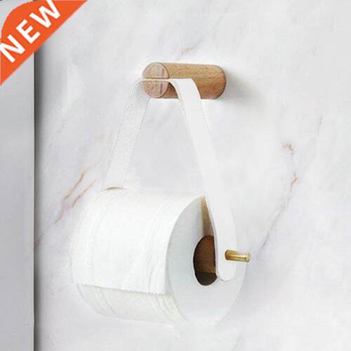 Wooden Rolled Toilet Paper Holder Bathroom Storage Paper Han
