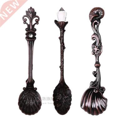 3pcs Mini Coffee Spoon Kitchen Dining Bar Vintage Royal Styl