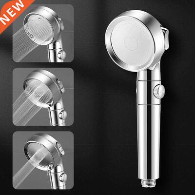 ZhangJi 2022 NEW 3 Modes Shower Head with Stop Button Chrome