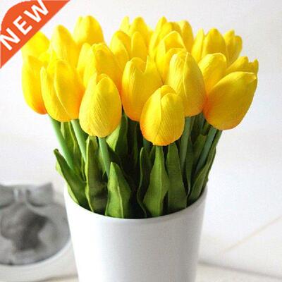 21pcs/lot Real Slk Tulp Flowers PU Fake Artfcal Flower