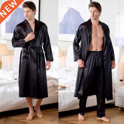 Long Sleeve Robe Sets for Men Multi Colors M-3xl Sizes Kimon