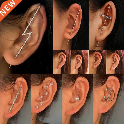 New Ear Needle Wrap Crawler Hook Earrngs for Women Surround