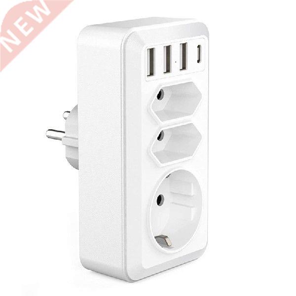 USB Socket 7 In 1 Multiple Socket With 3 USB And 1 Type-C