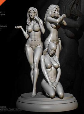 75mm 1/24 Resin model kits DIY figure self-assembled TD-2774