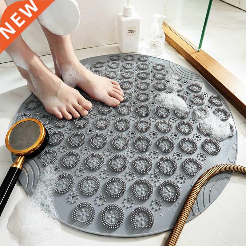 55cm Non-slip Round Bathroom Mat Safety Shower Bath Mat Plas