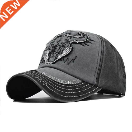 New Washed Cotton Baseball Cap For Men Embroidery Vintage Bu