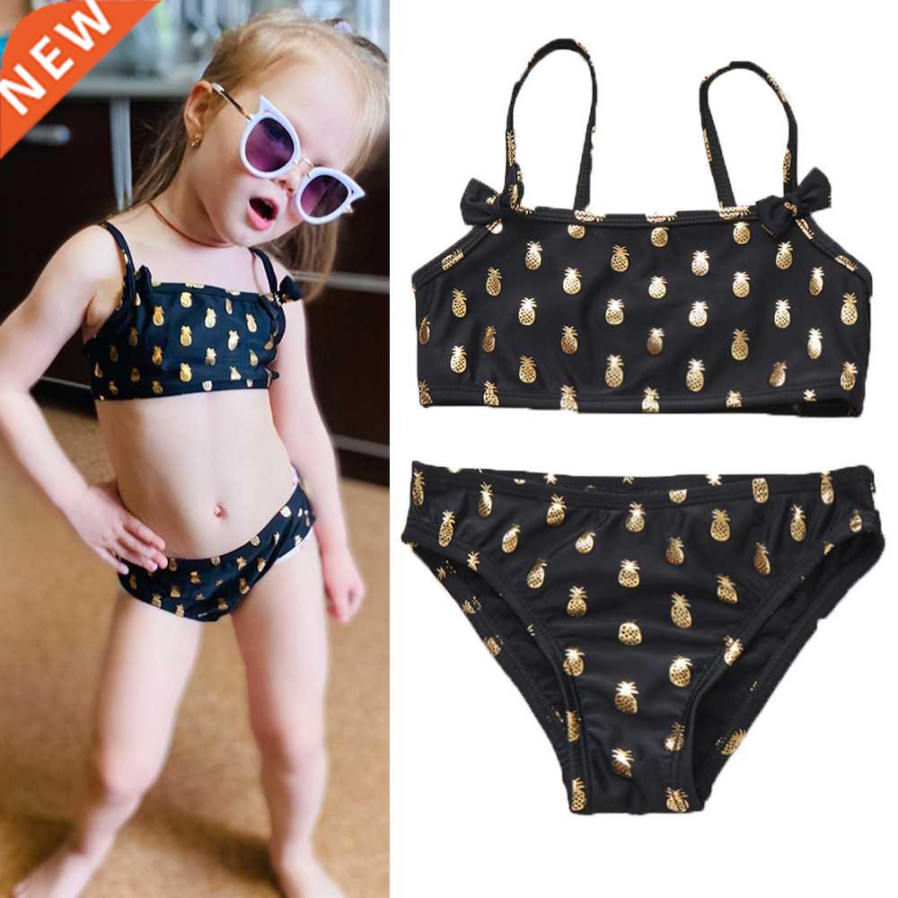 2-16yes 2021 New Girls Swimsuit Infantil Tankini Pineapple