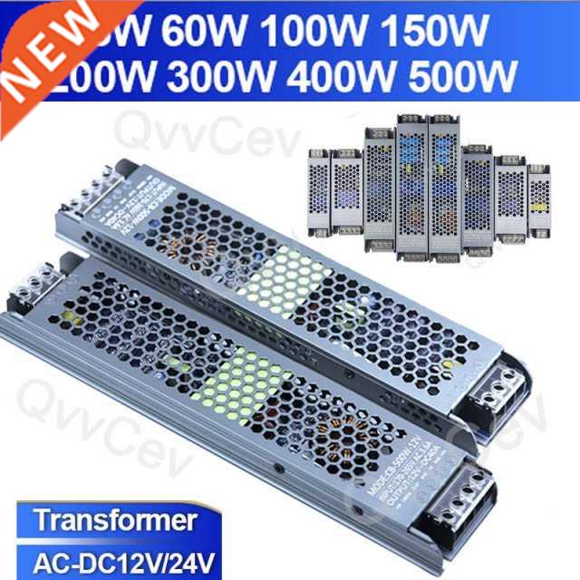 36W-500W DC12V/24V Ultra Thin LED Drive Power Supply Lightin