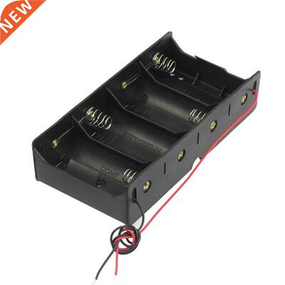 Black 4 x 1.5V D Holder Storage Case Box w Wire Leads