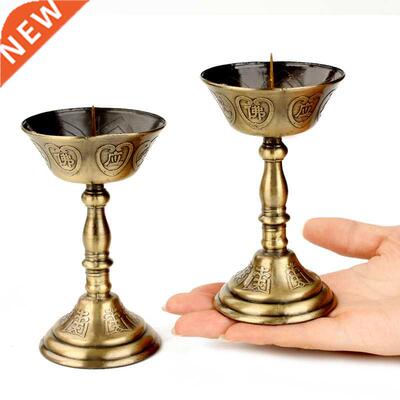 Alloy Candlestick Decoration Chinese Retro Golden Pair of